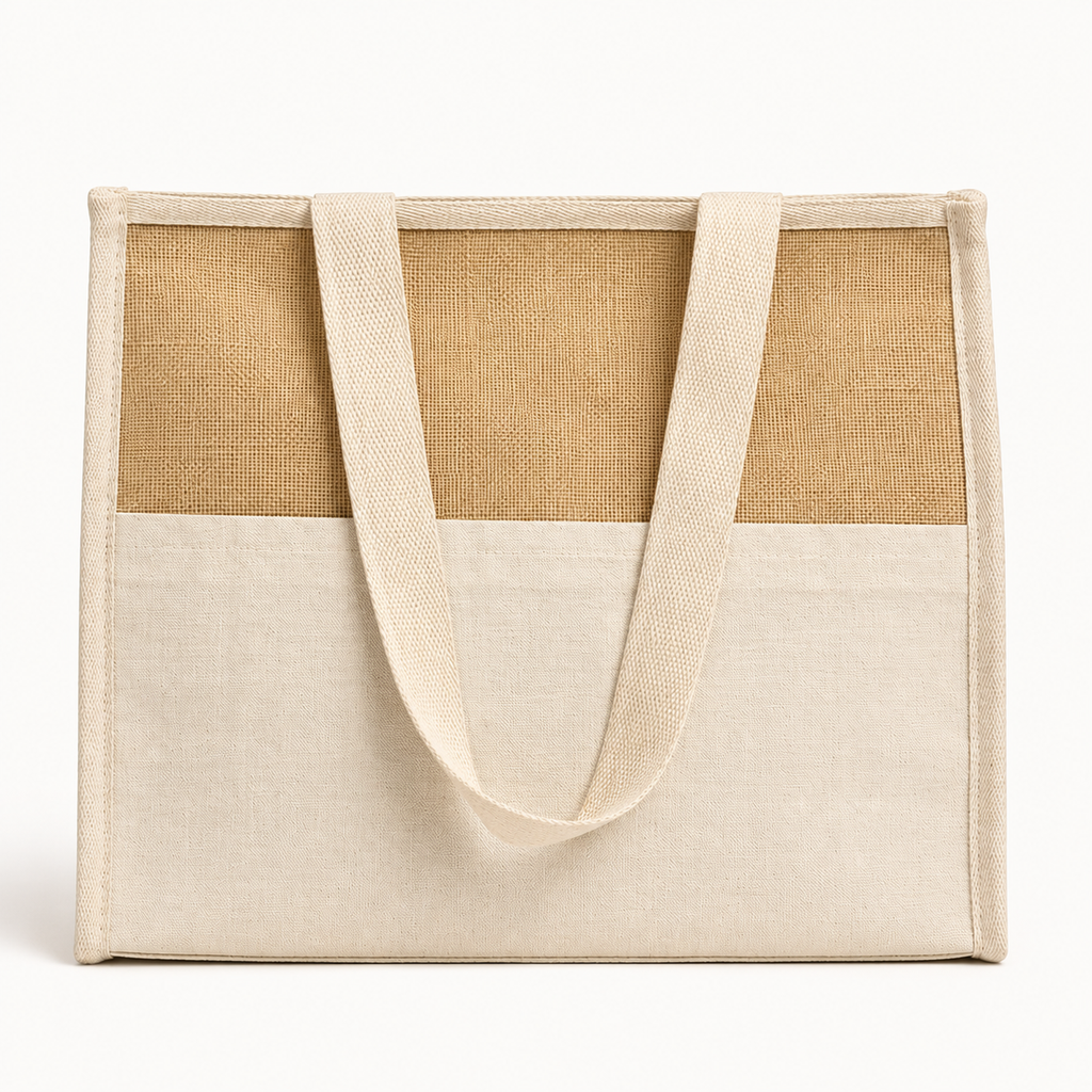Pixie | Jute & Canvas Picnic Cooler Bag